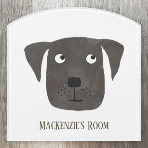 Fun Black Labrador Retriever Dog Personalisiert Türschild