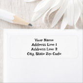 Fun Black Letters on White, Schlicht Address Label (Insitu)