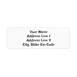Fun Black Letters on White, Schlicht Address Label