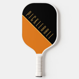 Fun Black Orange Blue Diagonal Slant Pickleball Pickleball Schläger