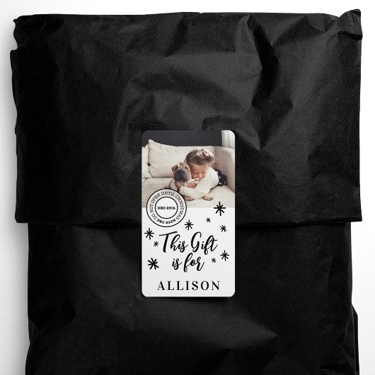 Fun Black Script Personalisiert Foto Name Geschenk