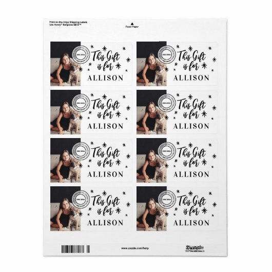 Fun Black Script Personalisiert Foto Name Geschenk (Vorne)