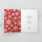 Fun Black Script Santa Reindeer Name Weihnachten (Innenseite)