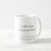 FUN BLACK & WHITE freehand drawing original Kaffeetasse (VorderseiteRechts)