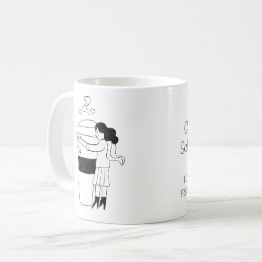 FUN BLACK & WHITE freehand drawing original Kaffeetasse (Vorderseite Links)