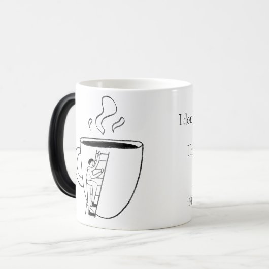 FUN BLACK & WHITE freehand drawing original Verwandlungstasse (Vorderseite Links)