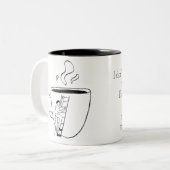 FUN BLACK & WHITE freehand drawing original Zweifarbige Tasse (Vorderseite Links)