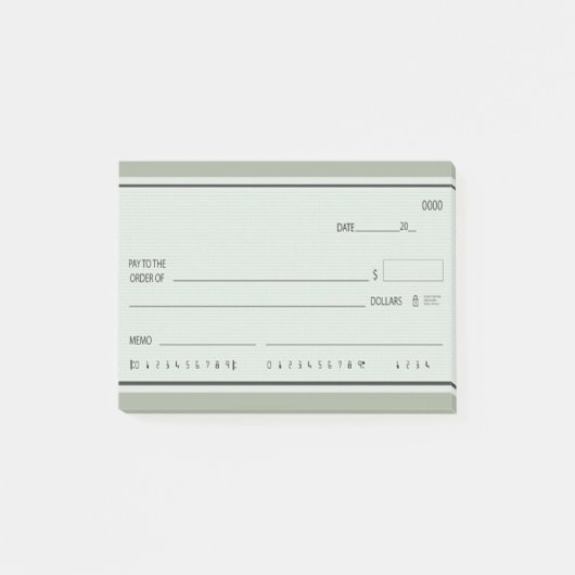 Fun "Blank Rain Karos" Post-it Klebezettel (Vorderseite)