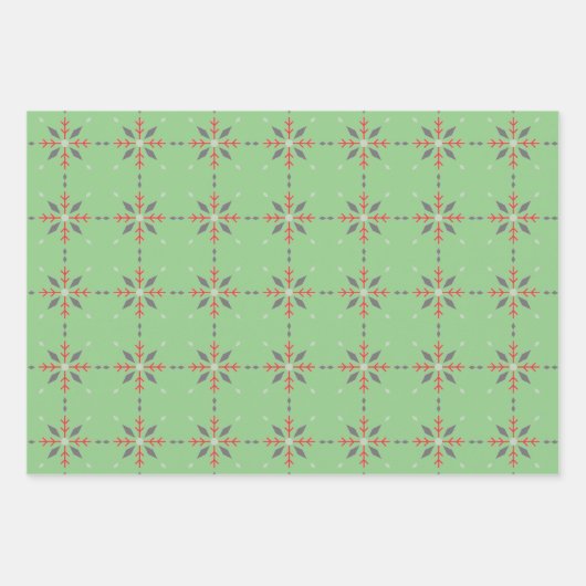 Fun blau, grün, gelb, hell geschenkpapier set (Vorderseite 3)