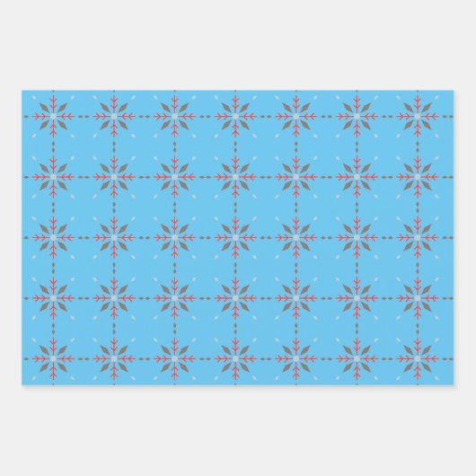 Fun blau, grün, gelb, hell geschenkpapier set (Vorderseite)