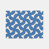 Fun Blau und Weiße Knochen Muster Dog Blanket Fleecedecke (Vorderseite (Horizontal))