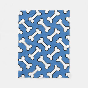 Fun Blau und Weiße Knochen Muster Dog Blanket Fleecedecke