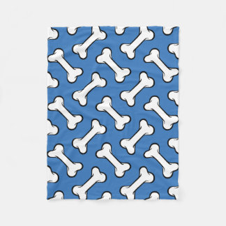 Fun Blau und Weiße Knochen Muster Dog Blanket Fleecedecke