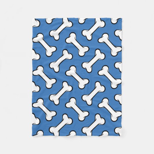 Fun Blau und Weiße Knochen Muster Dog Blanket Fleecedecke (Vorderseite)