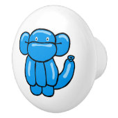 Fun blauer Ballon Tier Affen Design Keramikknauf (Rechts)