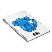 Fun blauer Ballon Tier Affen Design Notizblock (Rechte Seite)