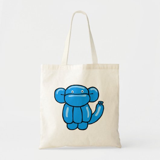 Fun blauer Ballon Tier Affen Design Tragetasche (Vorne)