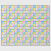 Fun Blocks Pattern Pastel Color Gift Geschenkpapier (Flach)