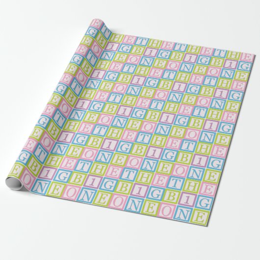 Fun Blocks Pattern Pastel Color Gift Geschenkpapier (Ungerollt)