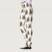 Fun Blockstil bemalt Golden Retriever Leggings (Links)