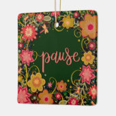 Fun Bloral Green Pause ermutigt Inspirivity Keramikornament (Links)