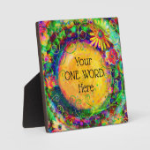 Fun Bloral Inspirivity Personalisiert Name Zitat Fotoplatte (Vorderseite)