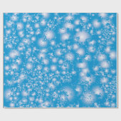 Fun BLUE Abstrakt Ink Super Splash Muster Geschenkpapier (Flach)