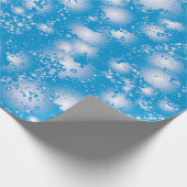 Fun BLUE Abstrakt Ink Super Splash Muster Geschenkpapier (Ecke)