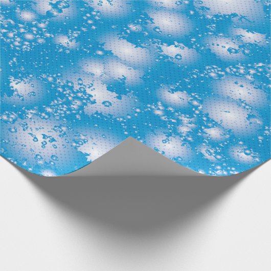 Fun BLUE Abstrakt Ink Super Splash Muster Geschenkpapier (Ecke)