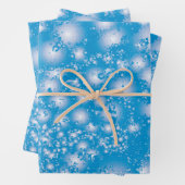 Fun BLUE Abstrakt Ink Super Splash Muster Geschenkpapier Set (Beispiel)