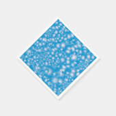 Fun BLUE Abstrakt Ink Super Splash Muster Serviette (Ecke)