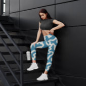 Fun blue abstrakter, stilvoller Aktiv-Spaß Leggings
