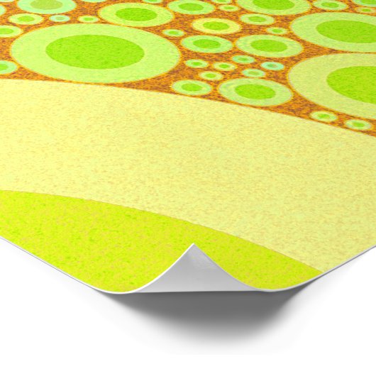 Fun Blue Alligator Krokodile Retro Circles Mosaik Poster (Ecke)