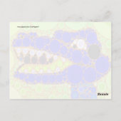 Fun Blue Alligator Krokodile Retro Circles Mosaik Postkarte (Rückseite)