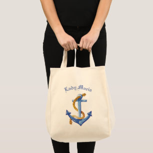Fun Blue Anchor Tragetasche