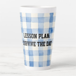 Fun Blue and White Sarcastic quote for teachers Milchtasse