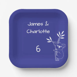 Fun Blue Australian Animals Twin 6. Geburtstag Pappteller