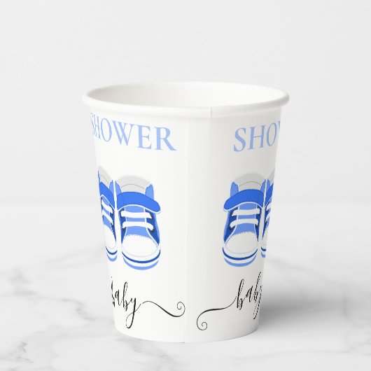 Fun Blue Baby Shoes BABY SHOWER Pappbecher (Rechts)