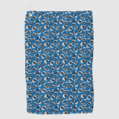 Fun Blue Camouflage/Animal Print Golfhandtuch (Vorderseite)
