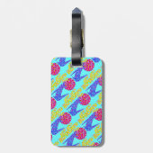 Fun Blue Coyote Southwestern Style Gepäckmarke Gepäckanhänger (Rückseite vertikal)