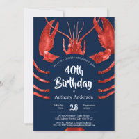 Fun Blue Custom Lobster Boil Geburtstagsparty