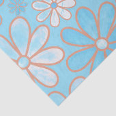 Fun Blue Daises. Seidenpapier (Detail)