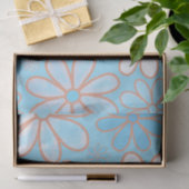 Fun Blue Daises. Seidenpapier (Geschenk)