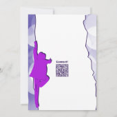 Fun Blue Dance Party Einladung zum 16. Geburtstag (Rückseite)