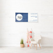 FUN BLUE DENIM JEAN LOGO BUSINESS DECOR MARKETING BANNER (Insitu)