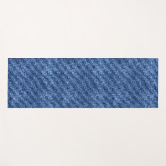 Fun Blue Denim Muster Yogamatte (Vorderseite (Horizontal))