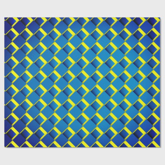 Fun Blue Dimensional Geschenkpapier (Flach)