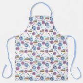 Fun Blue Donuts und Cupcakes Pattern Schürze (Vorderseite)