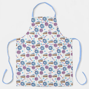 Fun Blue Donuts und Cupcakes Pattern Schürze