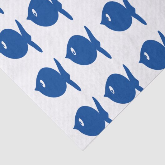 Fun Blue Fish Seidenpapier (Detail)